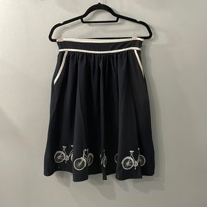 Navy swing skirt